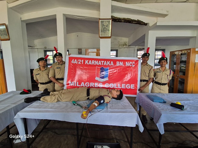 NSS Unit of Milagres College Kallinpur organizes Blood Donation Camp